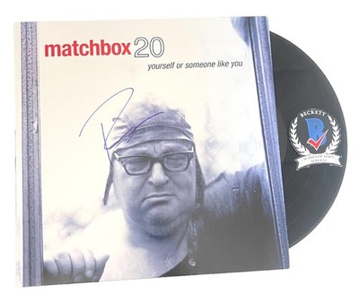 ROB THOMAS SIGNED AUTOGRAPH MATCHBOX 20 YOURSELF OR  SOMEONE LIKE YOU VINYL  BAS