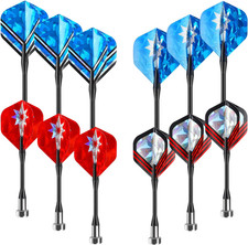 12pcs Magnetic Darts Replacement Dart Game Safety Plastic Blue Red-Shiny