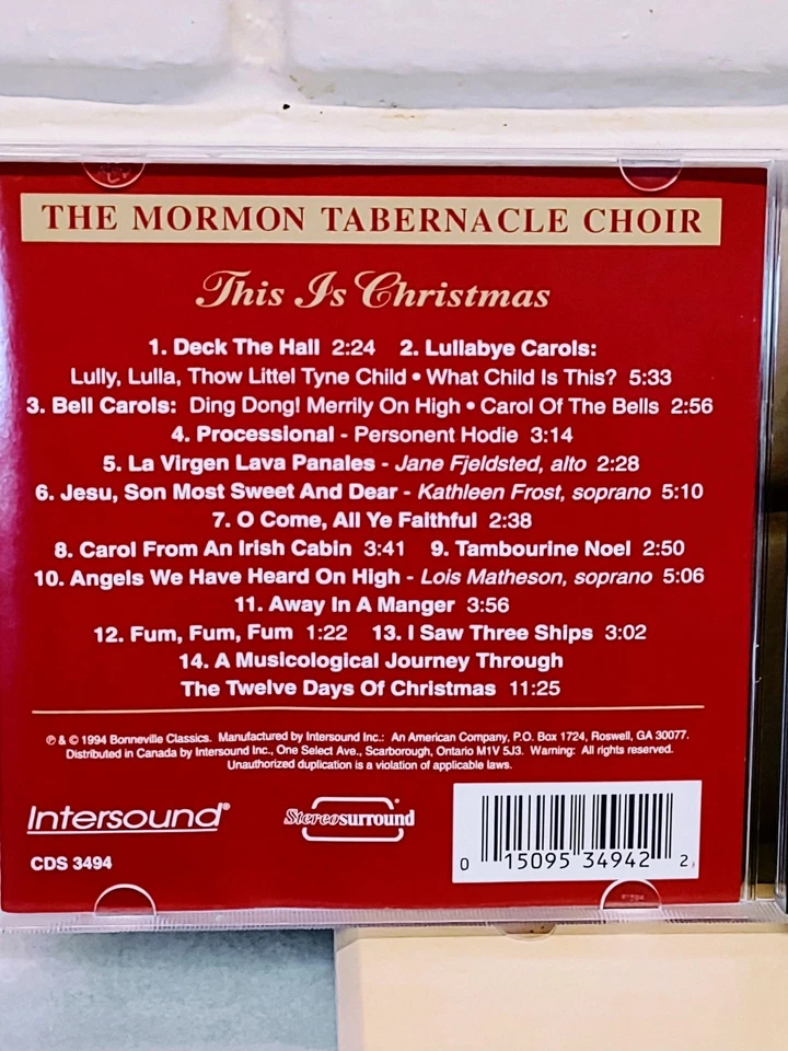 THIS IS CHRISTMAS BY THE MORMON TABERNACLE CHOIR - CD (1994) Foto 2 de 3