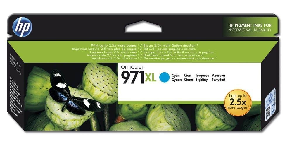 Cartouche cyan HP 971XL grande capacité pour impressions professionnelles de bureau