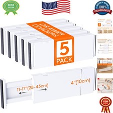 Effortless Organization with 5 Pack Adjustable Drawer Dividers - Tidy Stylish