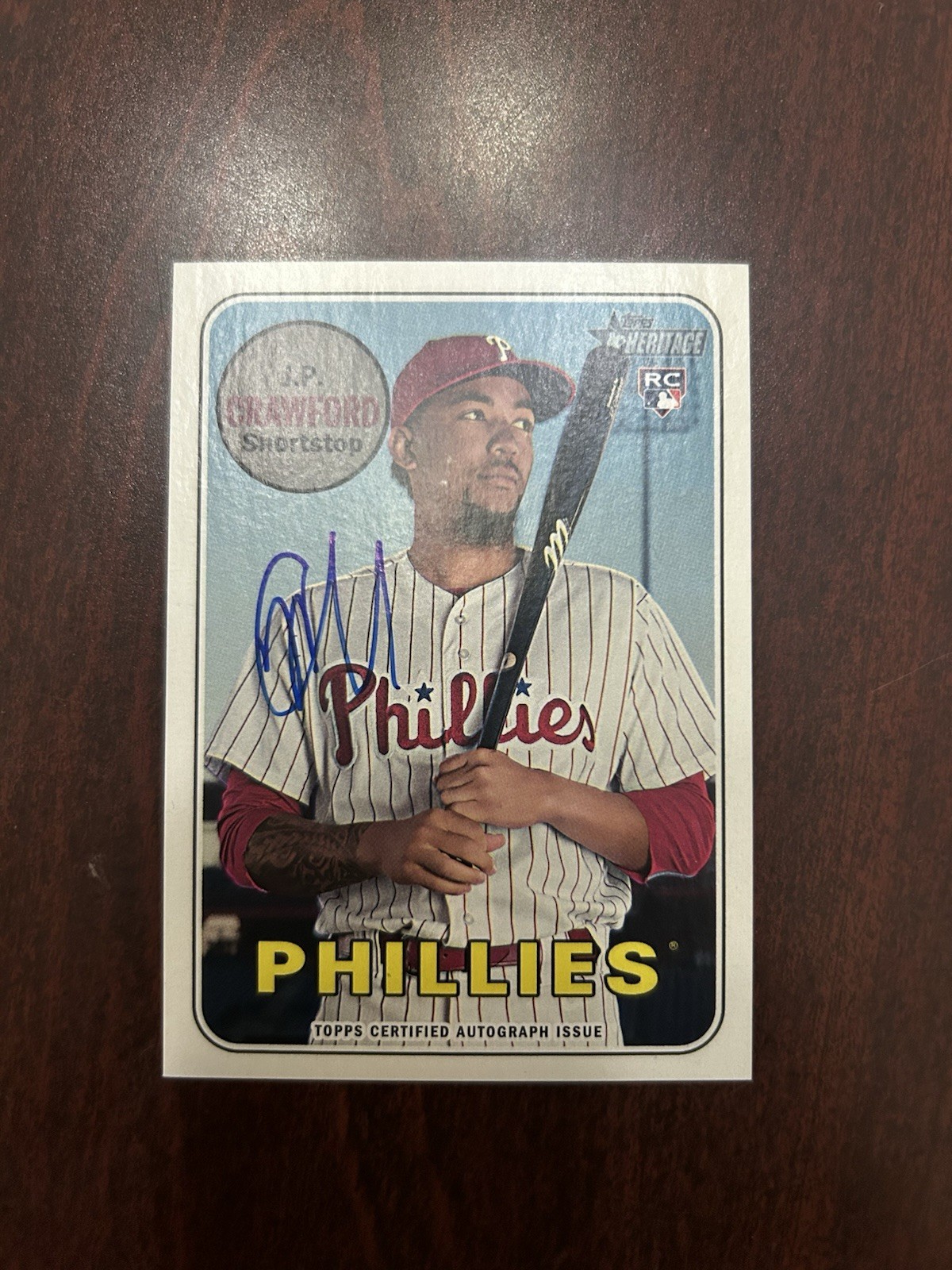 2018 Topps Heritage High Number Real One Auto JP Crawford #ROA-JC Auto