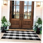Cotton Buffalo Check Rug 27.5 x 43 Inches, Buffalo Plaid Rug, Washable Hand 