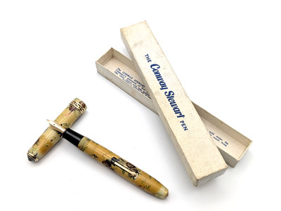 Conway Stewart No.22 Floral Füllfederhalter Serviced 50er Jahre selten 14kt Goldfeder Hebel