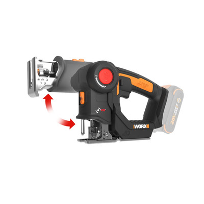 WORX Cordless Reciprocating Saw&Jigsaw, 20V ¾'' 2-in-1 Saw, Multicolor