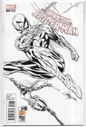 AMAZING SPIDER-MAN #9 J SCOTT CAMPBELL VARIANT SKETCH B&W COVER LA MOLE HTF JSC