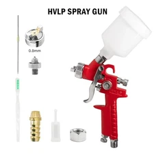 Mini Spray Gun Air Paint Sprayer w 0.8/1.0 mm, 125 cc Capacity Cup Gravity Feed