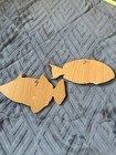 Pair of Wooden Fish Wall Plaques - Fish Wall Plaque Decor Set of 2 — photo 6