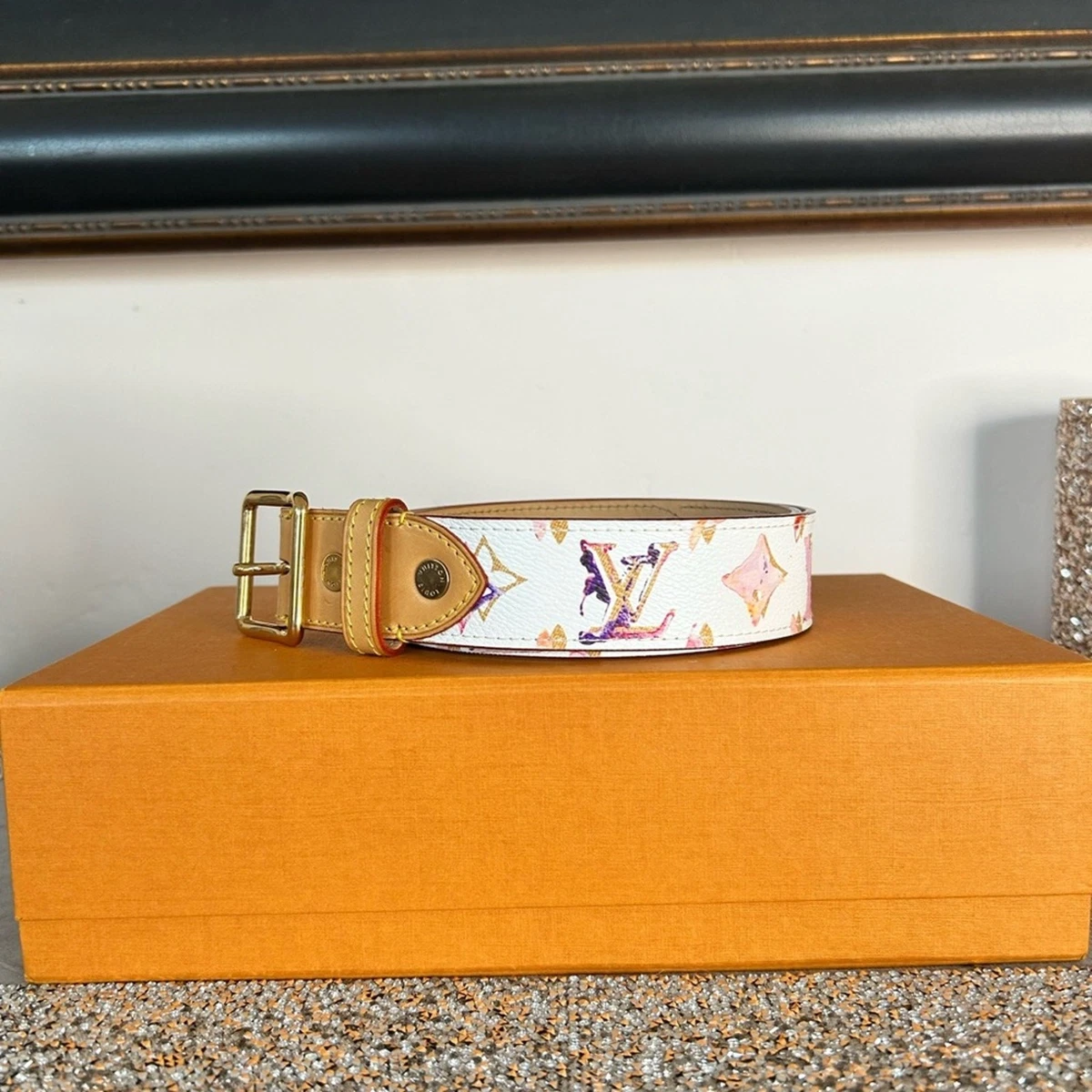 LOUIS VUITTON アイボリー ベルト 約80cm LV Iconic 25 mm Reversible Belt Monogram - gifts - Chuseok Gift