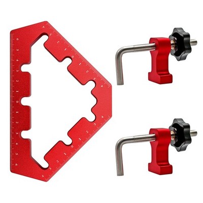 Clamping Squares For Woodworking 45/90 Degree Clamp Triangle Right Angle Red 