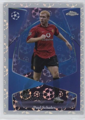 Paul Scholes #SL-8 2024 Topps Chrome UEFA LogoFractor Starball Legends card