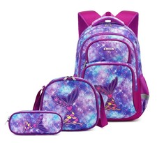 3Pcs Boys Dinosaur Backpack Set with Lunch Box Pencil Case, School ... Fast Ship