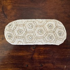Vintage Beaded Eyeglass Case Satin Lining