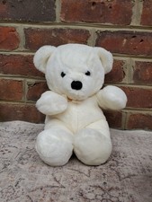 Vintage White/Cream Dakin Stuffed Animal Plush "Cuddles" Teddy Bear Soft Toy wit