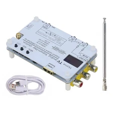 White Analog TVs Signal Transmitter Home Analog TV Transmitter w/ OLED Screen
