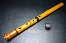 Japanese Shakuhachi Bamboo Flute 54.5cm Instrument Tozanryu Kitahara Seika