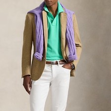 Polo Ralph Lauren Mens Small Polo Custom Slim Fit Shirt Teal/Lavender New