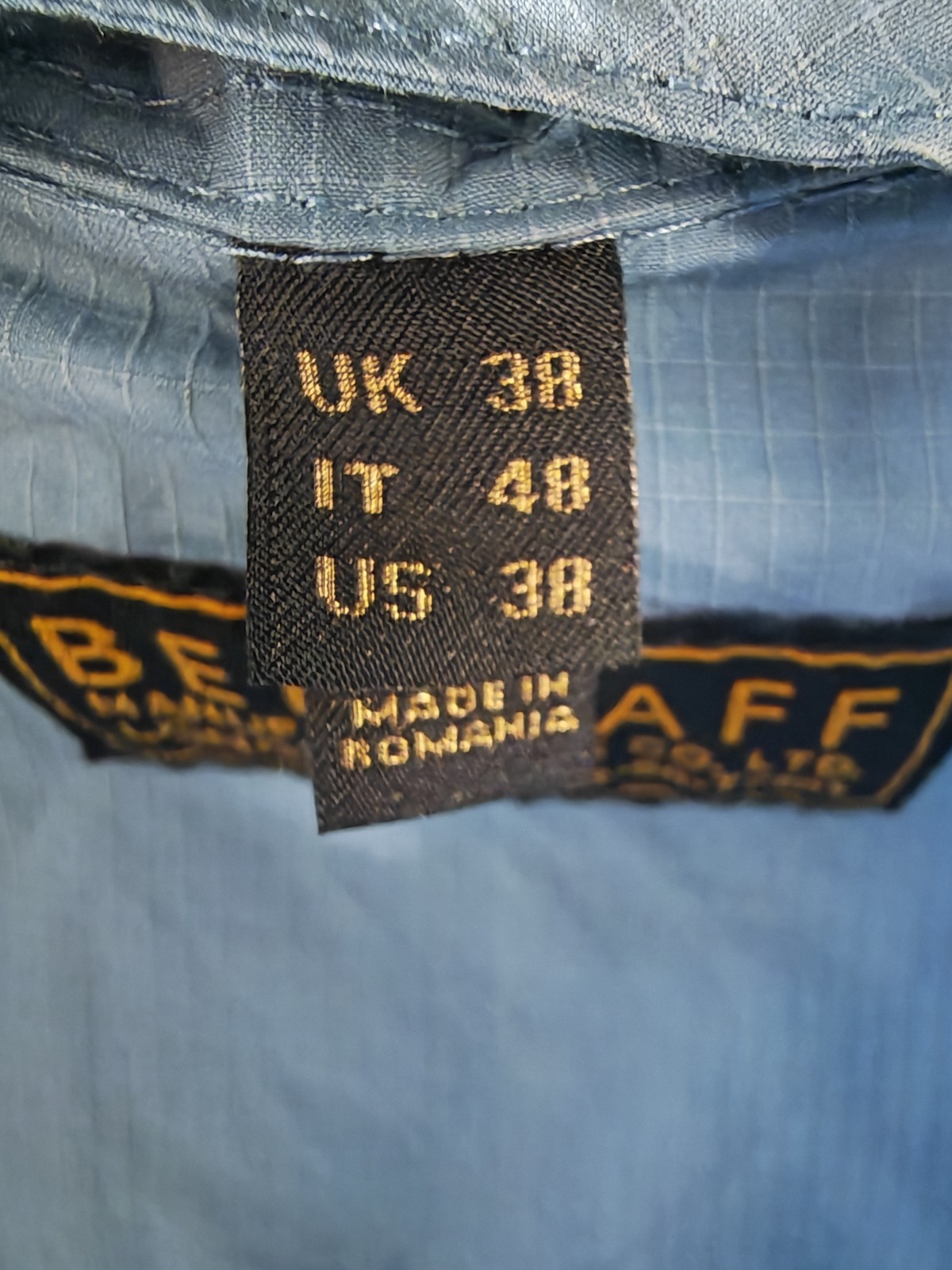 Belstaff Mens Recon Overshirt Air Force Blue Ripstop Cotton Jacket UK 38 image 4