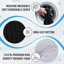 Memory Foam Seat Cushion w/Lumbar Support Pillow for Back & Sciatica Pain Relief — image 10