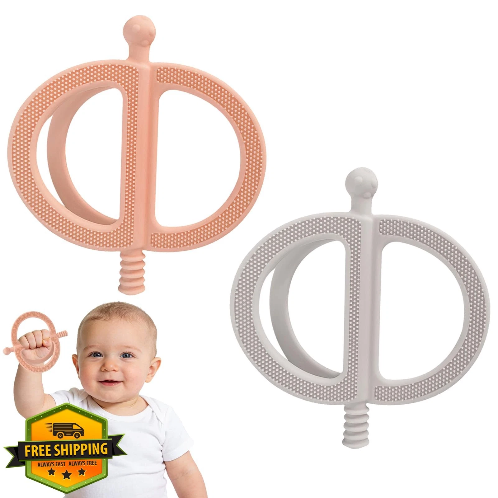 YAPROMO Teether tubes Beige and Khaki