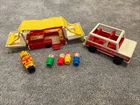 Vintage 1979 Fisher Price Little People Family, Pop Up Trailer Camper & Jeep