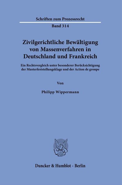 Philipp Wippermann / Zivilgerichtliche BewäLtigung Von Massenv ...9783428194001-image