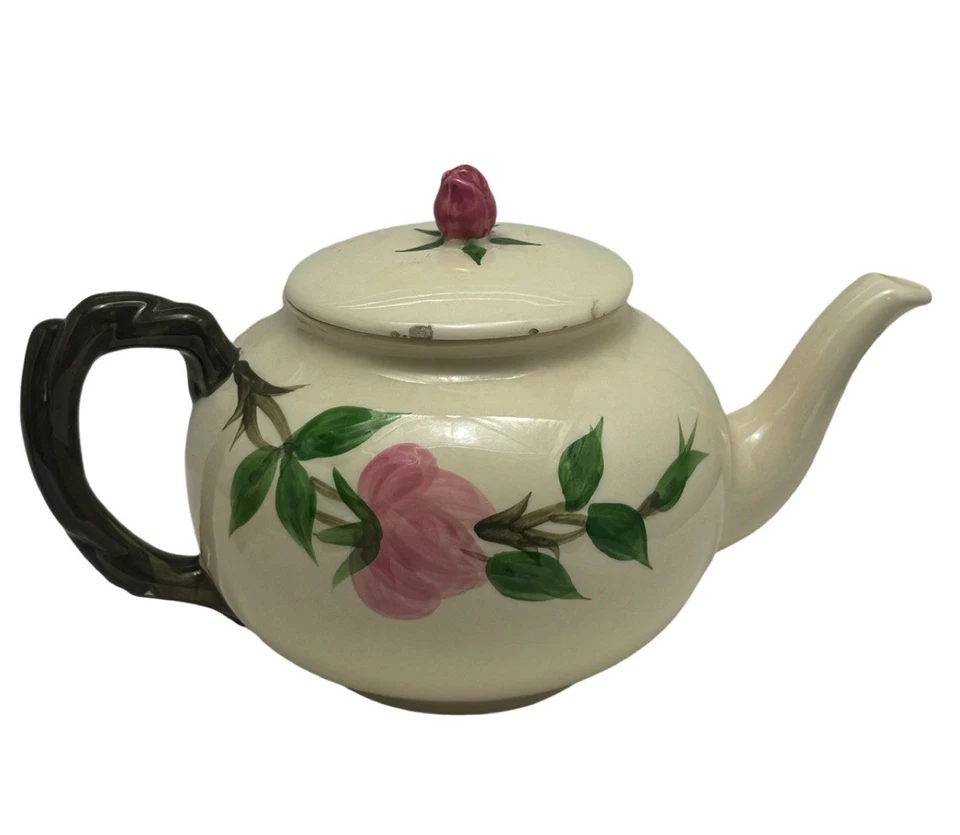 Bule Franciscan Desert Rose Vintage 6" Altura Feito nos EUA 1970’s Flying F - Imagem 4 de 4