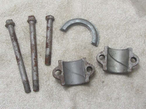 Model A Ford Engine Main Bearing Caps New Bolts Babbit