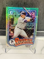 2024 Bowman Chrome Mojo Refractor Austin Wells RC #ROY-2 New York Yankees Mega