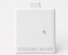 AQUAMARINE NOSE EARRING SOLID .925 Sterling Silver - Made in USA - NEW WITH TAG — photo 2
