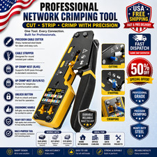 RJ45 Crimp Tool Pass Through Ethernet Crimper Cat6 Cat5e Cat5 RJ45 RJ11