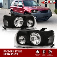 Black Oe Style Head Lights Driving Lamp Set Leftright For 2005-2007 Ford Escape Black Oe Style Head Lights Driving Lamp Set Leftright For 2005-2007 Ford Escape