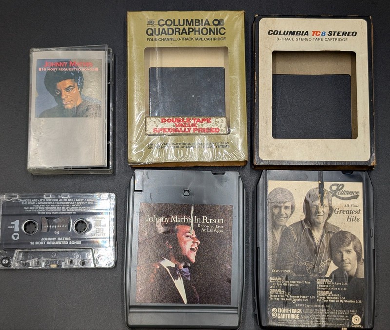 Lettermen &Johnny Mathis In Person 8 track and 16 Most Requested Cassette