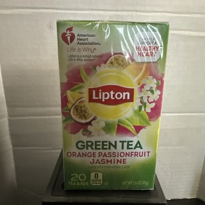Lipton Green Tea Orange Passionfruit Jasmine 20 Ct Tea Bags  (Read)