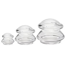 ZCJHE Silicone Cupping Therapy Set -3pcs Massage Cups for Muscle 3pcs, Clear