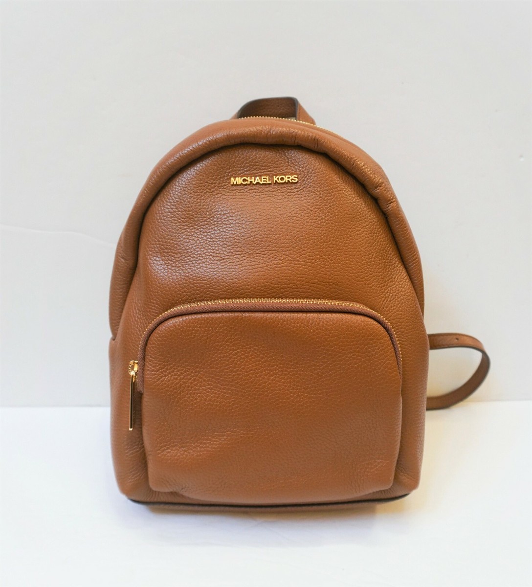 NWT$428.00 - Michael Kors Erin Medium Studded Leather Backpack Racing Red  Michael Kors Erin Medium Gold Studded Leather MK Signature  main image 4