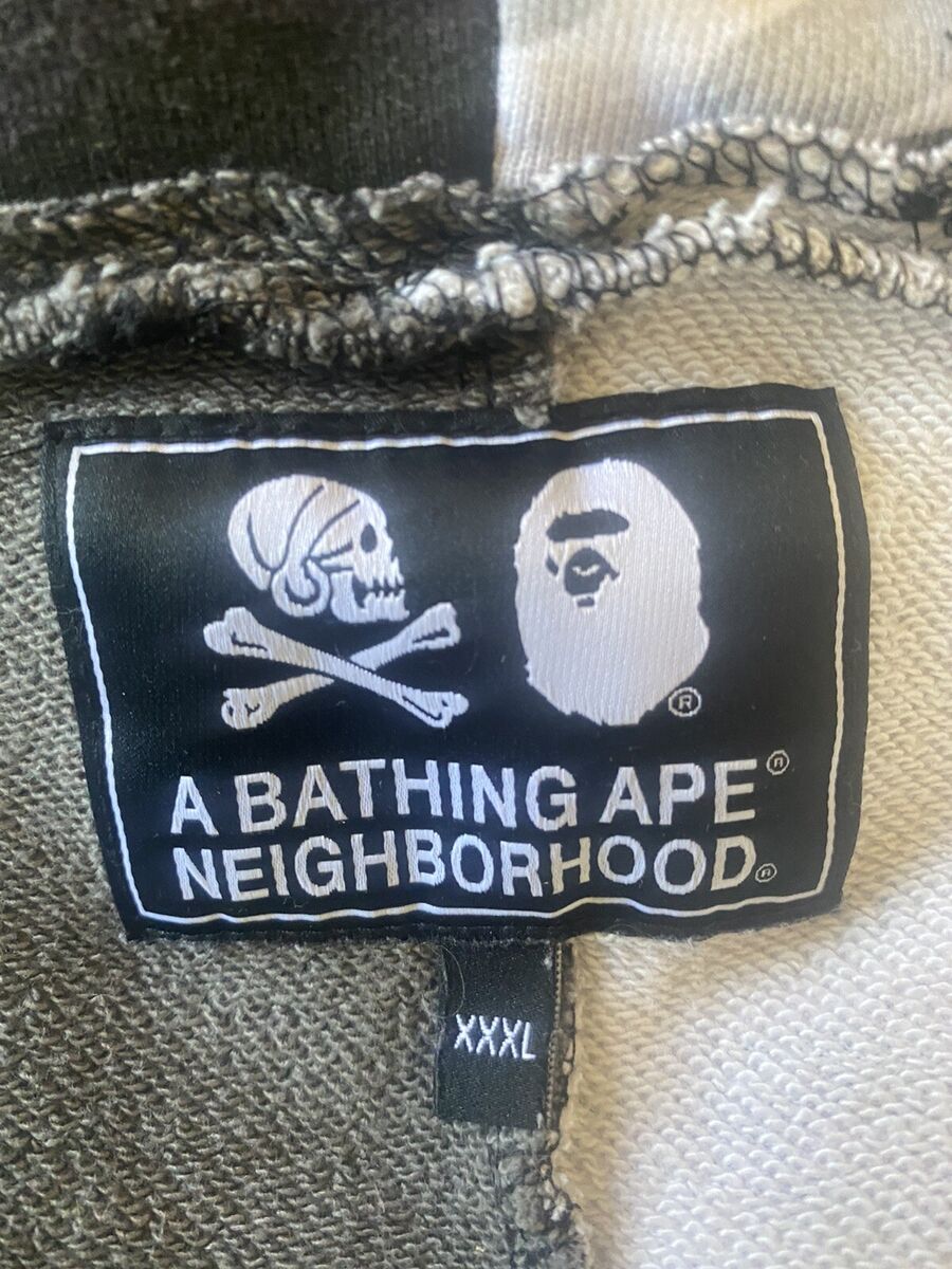 Bape Hoodie| A Bathing Ape Neighborhood Hoodie White And Bape Hoodie| A Bathing Ape Neighborhood Hoodie White And