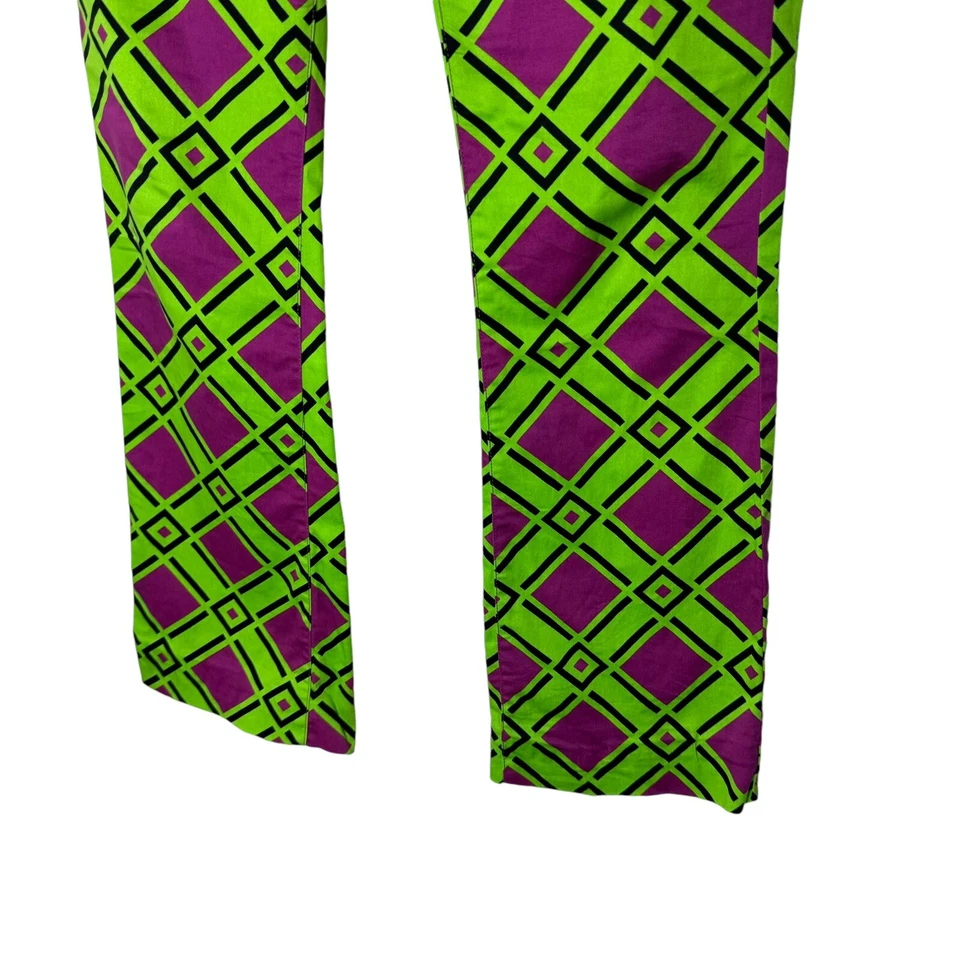 Calça de golfe feminina Loudmouth verde roxo diamante 4 - Imagem 3 de 4