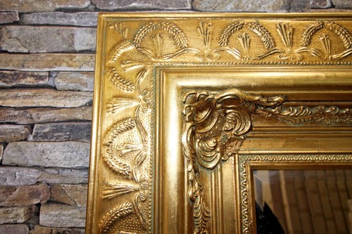 Barock Spiegel Gold-Schwarz Wandspiegel 82x92 cm Deko Modern Klassisch
