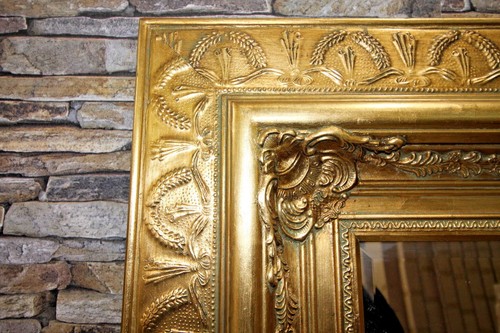 Barock Spiegel Gold-Schwarz Wandspiegel  82x92 cm Deko Modern Klassisch  - Photo 1/4