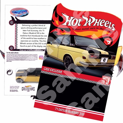 Hot Wheels CUSTOM Display Case Datsun 