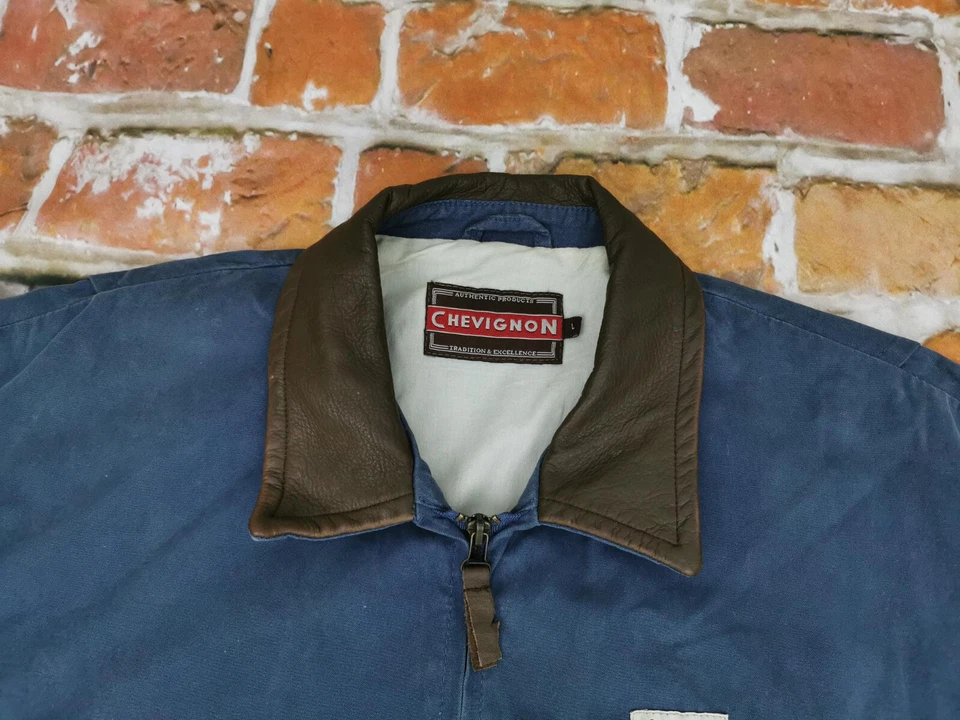 Chevignon Vintage BOMBER Denim Chaqueta Baldo Gris Azul Cowboy Talla:L Tip Top - Imagen 4 de 4