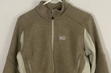 Millet Women's Large Long Sleeve Full Zip Polartec Fleece Jacket Tan Cream