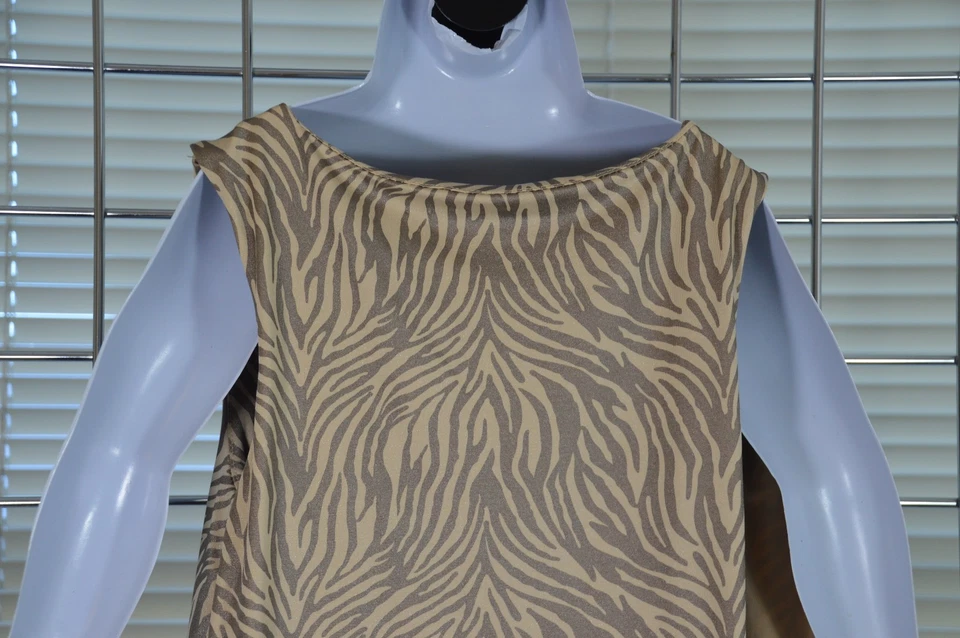 Nicole Miller Animal Print Girls Fancy Dress Size 12 Sleeveless On Sale - Image 4 of 4