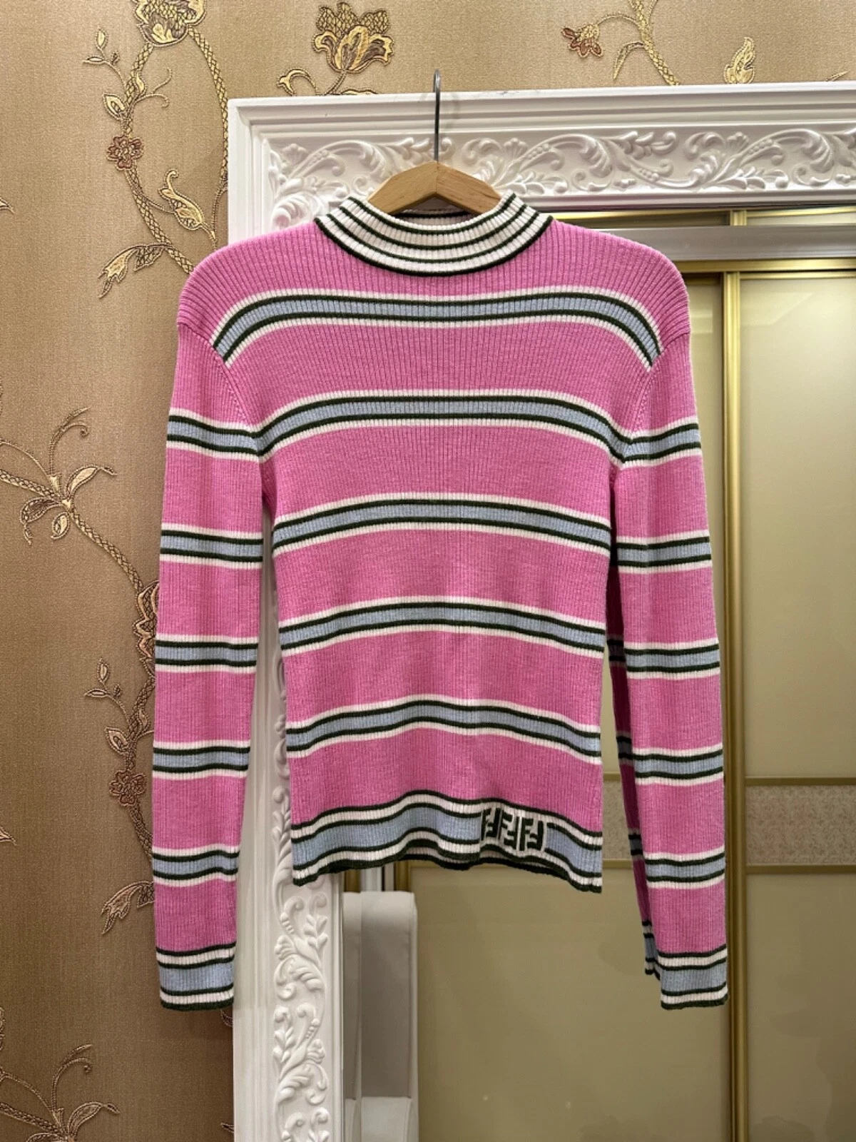 Maglione Fendi Crewneck Rosa Bambini 12+