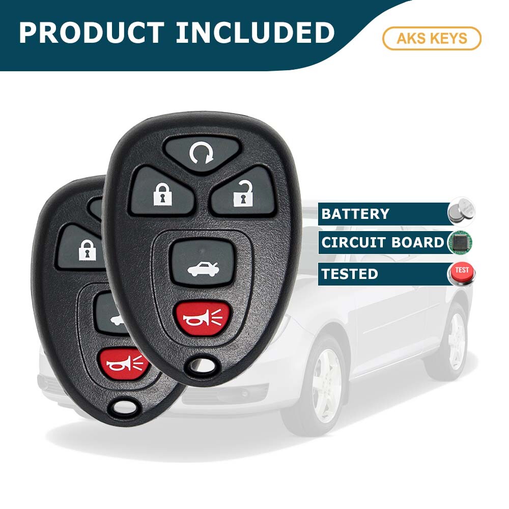 2 Replacement for Saturn Aura Sky Keyless Remote Car Key Fob 22733524 KOBGT04A