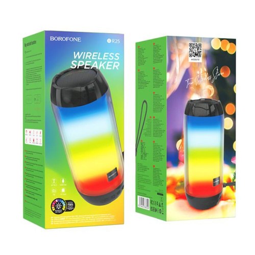BOROFONE BR25 Crazy sound colorful luminous BT speaker - black - Foto 2 di 5