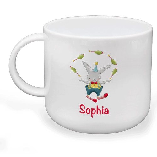 Personalised Juggling Rabbit Children's Mug, Choice of Ceramic or Unbreakable - Picture 4 of 4