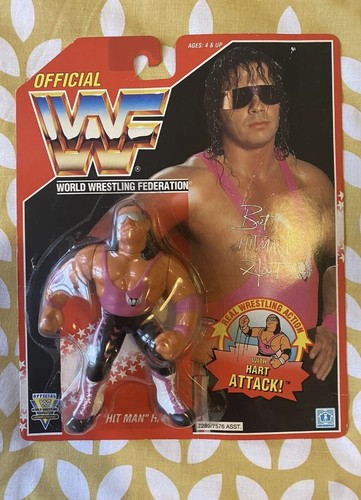 WWF HASBRO MOC BRET HIT MAN HART SERIES 8 RED CARD...