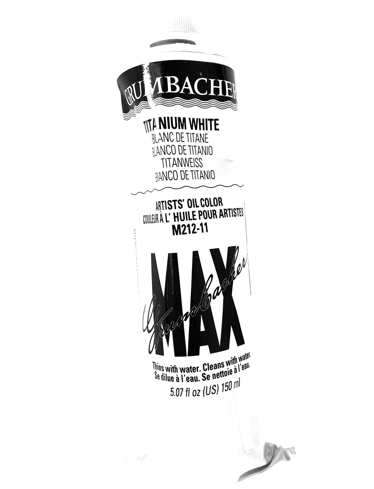 Max Titanium White 5oz Oil Paint 90s USA Art Supplies Artist Tools Bright NOS GB